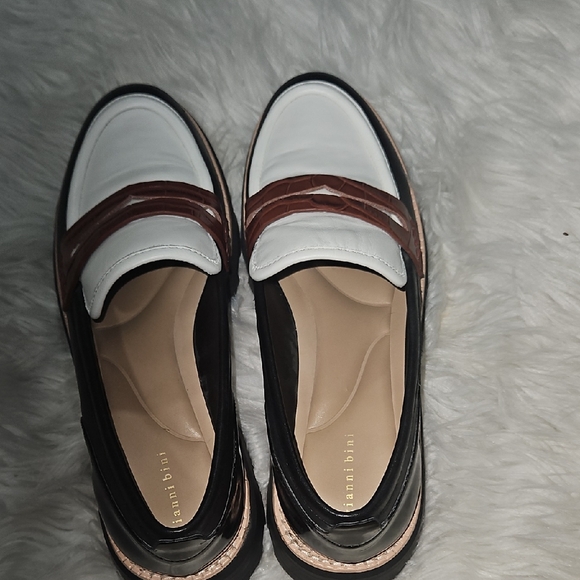 GIANNI BINI Barkley Leather Platform Loafer Size 9 - Picture 2 of 13